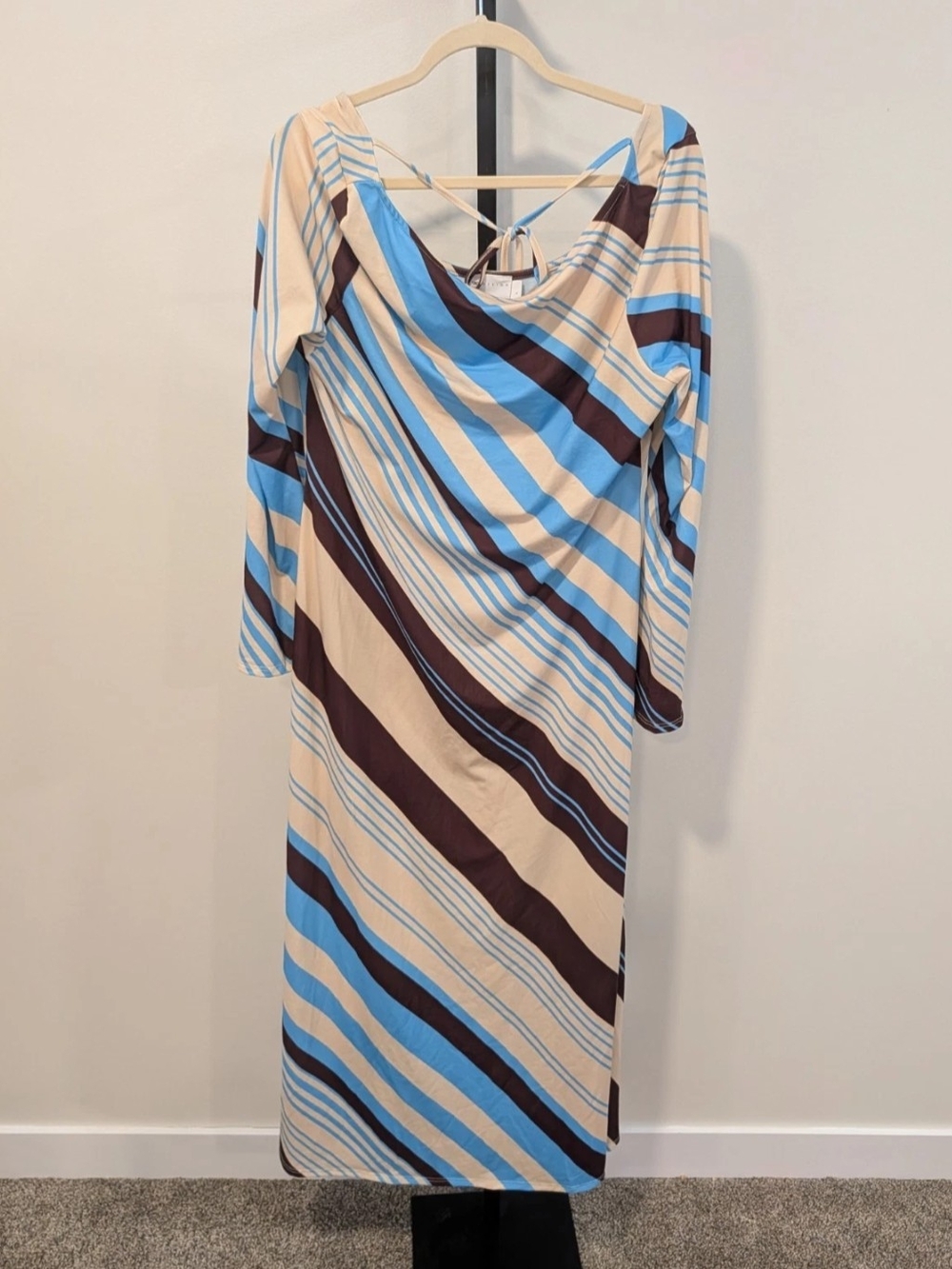 ASOS Midaxi Striped Dress Size Large